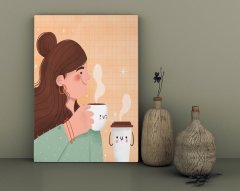 BK Home Coffee Tasarımlı Kanvas Tablo 30x50cm-29