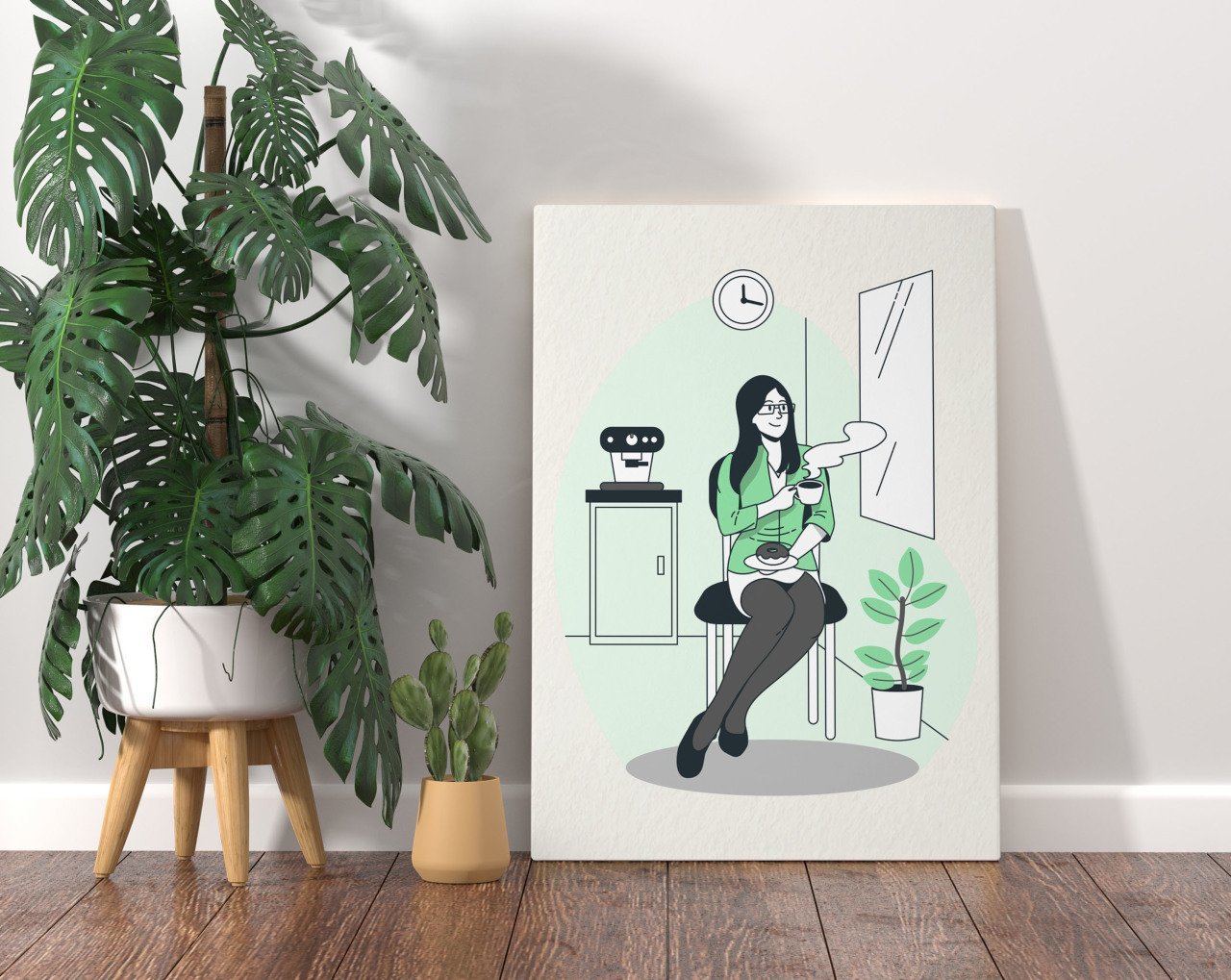 BK Home Coffee Tasarımlı Kanvas Tablo 70x100cm-28