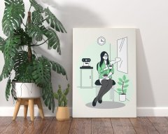 BK Home Coffee Tasarımlı Kanvas Tablo 70x100cm-28