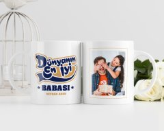 Kişiye Özel Babalar Günü Hediyesi Fotoğraflı Kupa Bardak-42