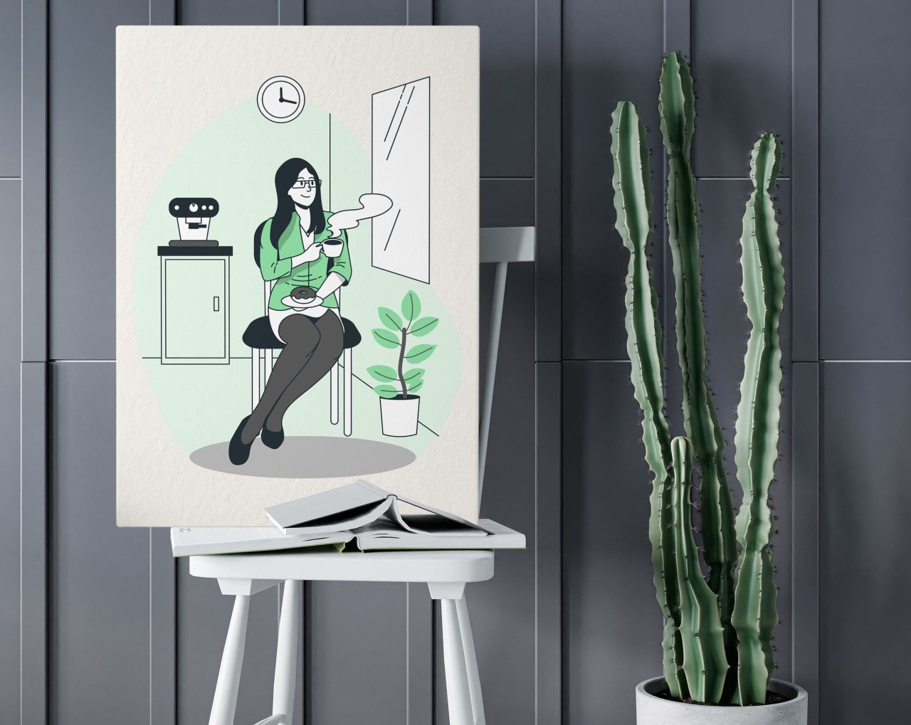 BK Home Coffee Tasarımlı Kanvas Tablo 50x70cm-28
