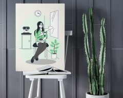 BK Home Coffee Tasarımlı Kanvas Tablo 50x70cm-28