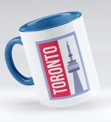 Bk Gift Toronto Tasarımlı Mavi Kupa Bardak - Model 1