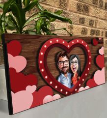 BK Gift Kişiye Özel Sevgililer Karikatürlü Kabartma Figürlü Ahşap Tablo, Duvar Dekoru,Sevgiliye Hediye,Ev Dekorasyonu,Sevgililer Günü Hediyesi-15
