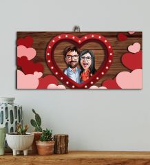 BK Gift Kişiye Özel Sevgililer Karikatürlü Kabartma Figürlü Ahşap Tablo, Duvar Dekoru,Sevgiliye Hediye,Ev Dekorasyonu,Sevgililer Günü Hediyesi-15