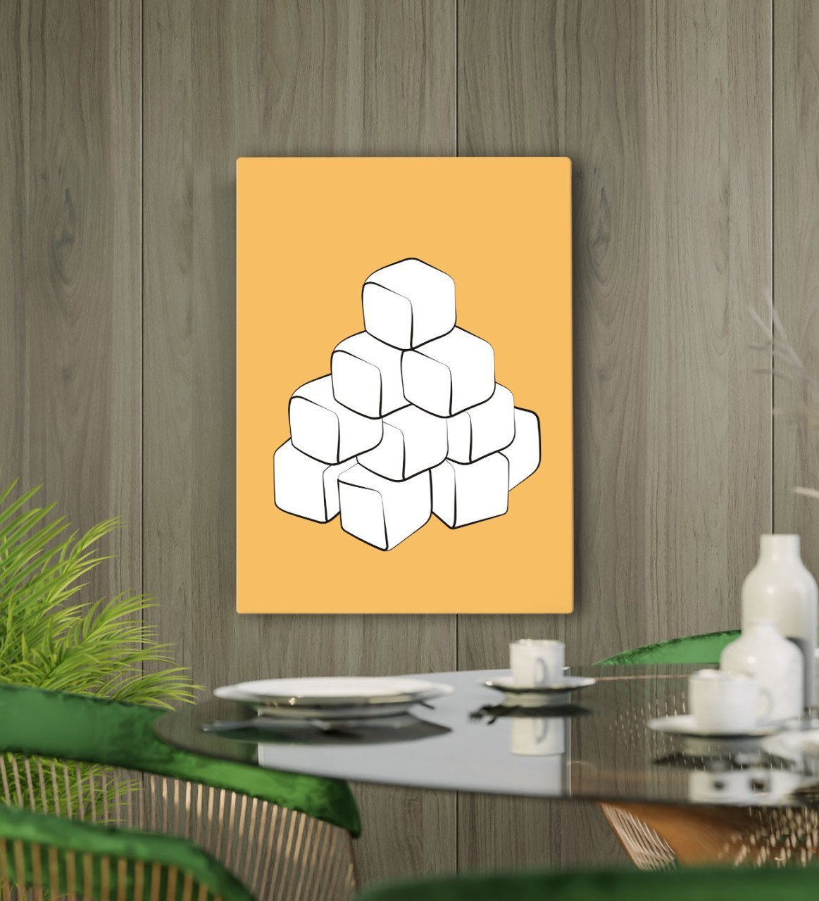 BK Gift Cafe & Bar & Restaurant Konseptli Kanvas Tablo 50x70cm-63