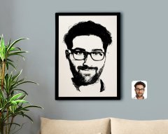 Kişiye Özel Erkek Silüet Kanvas Tablo 50x70cm-1A