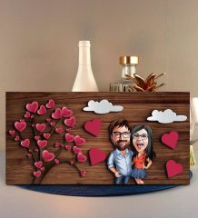 BK Gift Kişiye Özel Sevgililer Karikatürlü Kabartma Figürlü Ahşap Tablo, Duvar Dekoru,Sevgiliye Hediye,Ev Dekorasyonu,Sevgililer Günü Hediyesi-14
