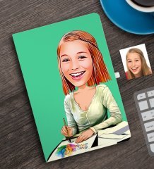 Kişiye Özel Bayan Grafik Tasarımcı Karikatürlü Defter