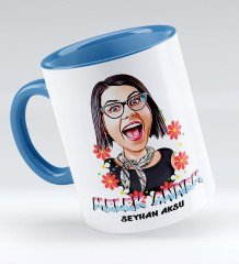 Kişiye Özel Melek Annem Karikatür Kupa Bardak