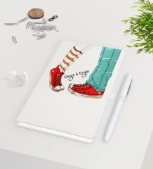 Kişiye Özel Sevgililer Günü Beyaz Defter Kalem Seti-88