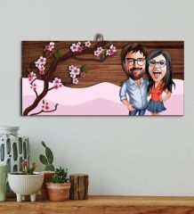 BK Gift Kişiye Özel Sevgililer Karikatürlü Kabartma Figürlü Ahşap Tablo, Duvar Dekoru,Sevgiliye Hediye,Ev Dekorasyonu,Sevgililer Günü Hediyesi-12