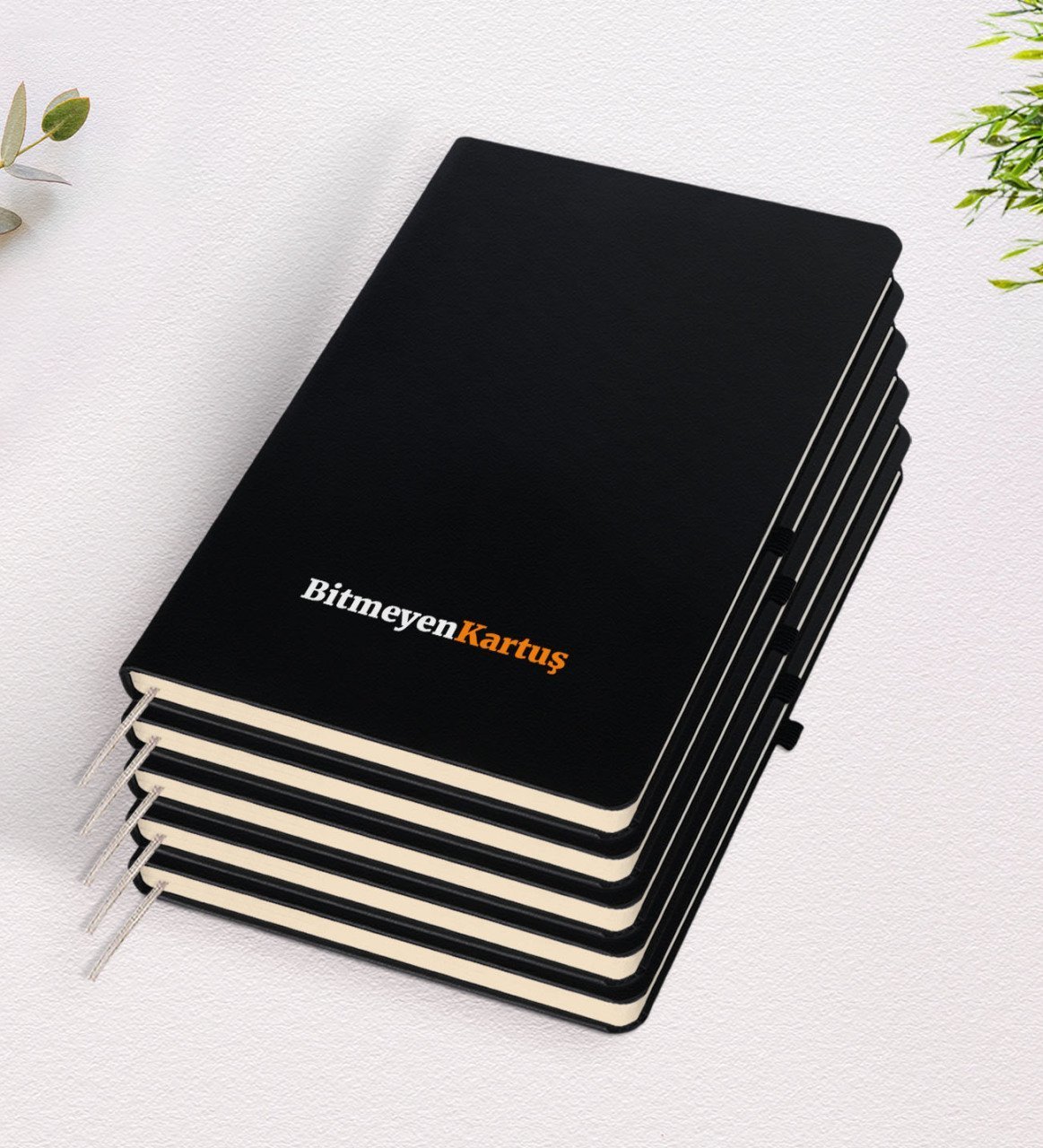 Firmanıza Özel 10 Adet Logolu Siyah Defter