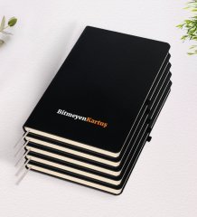 Firmanıza Özel 10 Adet Logolu Siyah Defter