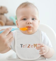 BK Kids Teyzem Tasarımlı Bebek Body Zıbın ve Mama Önlüğü Hediye Seti - Model 1