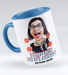 Kişiye Özel Dünyanın En İyi Annesi Karikatür Kupa Bardak