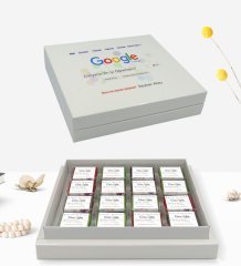 Kişiye Özel Kutuda Google Dünyanın En İyi Öğretmeni Tasarımlı 48'li Madlen Çikolata Hediye Seti-1