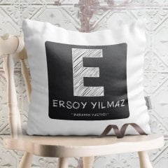 Kişiye Özel Dekoratif Beyaz Yastık (Babalar Günü Temalı) 23