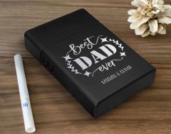 BK Gift Kişiye Özel İsimli Babalar Günü Tasarımlı Siyah Metal Sigara Tabakası ,Babalar Günü Hediyesi , Babaya Hediye , Sigara Tabakası-10