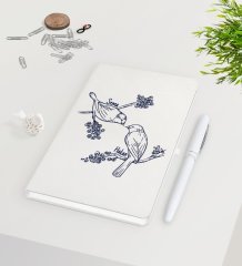 Kişiye Özel Sevgililer Günü Beyaz Defter Kalem Seti-85