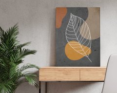 BK Home Leafs Tasarımlı Kanvas Tablo 50x70cm-4