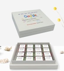 Kişiye Özel Kutuda Google Dünyanın En İyi Öğretmeni Tasarımlı 32'li Madlen Çikolata Hediye Seti-1