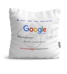 Kişiye Özel Google En İyi Avukat Beyaz Saten Yastık - 1