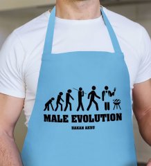Kişiye Özel Mangalcı Mavi Erkek Mutfak Önlüğü