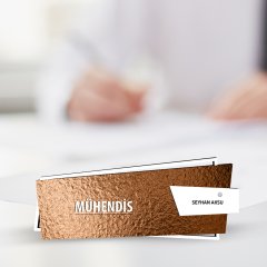 Kişiye Özel Mesleki Mühendis Ahşap Masa İsimliği (Model G10)