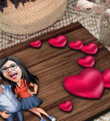 BK Gift Kişiye Özel Sevgililer Karikatürlü Kabartma Figürlü Ahşap Tablo, Duvar Dekoru,Sevgiliye Hediye,Ev Dekorasyonu,Sevgililer Günü Hediyesi-8