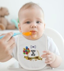 BK Kids Sünnet Tasarımlı Bebek Body Zıbın ve Mama Önlüğü Hediye Seti - Model 4