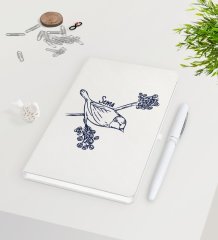 Kişiye Özel Sevgililer Günü Beyaz Defter Kalem Seti-83