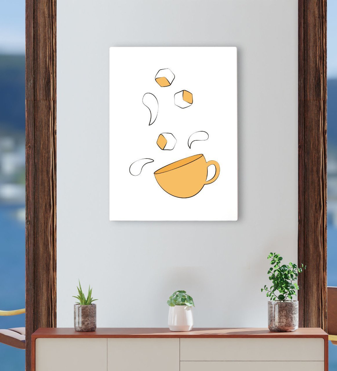 BK Gift Cafe & Bar & Restaurant Konseptli Kanvas Tablo 30x50cm-61