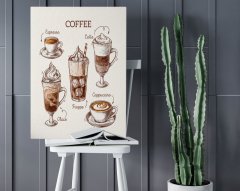 BK Home Coffee Tasarımlı Kanvas Tablo 50x70cm-25
