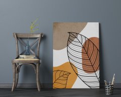 BK Home Leafs Tasarımlı Kanvas Tablo 70x100cm-3