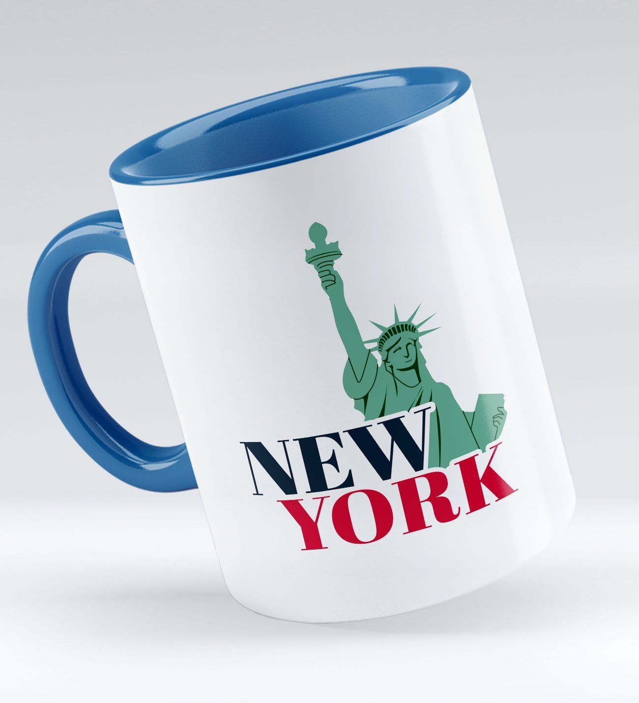 Bk Gift New York Tasarımlı Mavi Kupa Bardak - Model 1