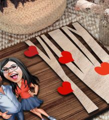 BK Gift Kişiye Özel Sevgililer Karikatürlü Kabartma Figürlü Ahşap Tablo, Duvar Dekoru,Sevgiliye Hediye,Ev Dekorasyonu,Sevgililer Günü Hediyesi-6