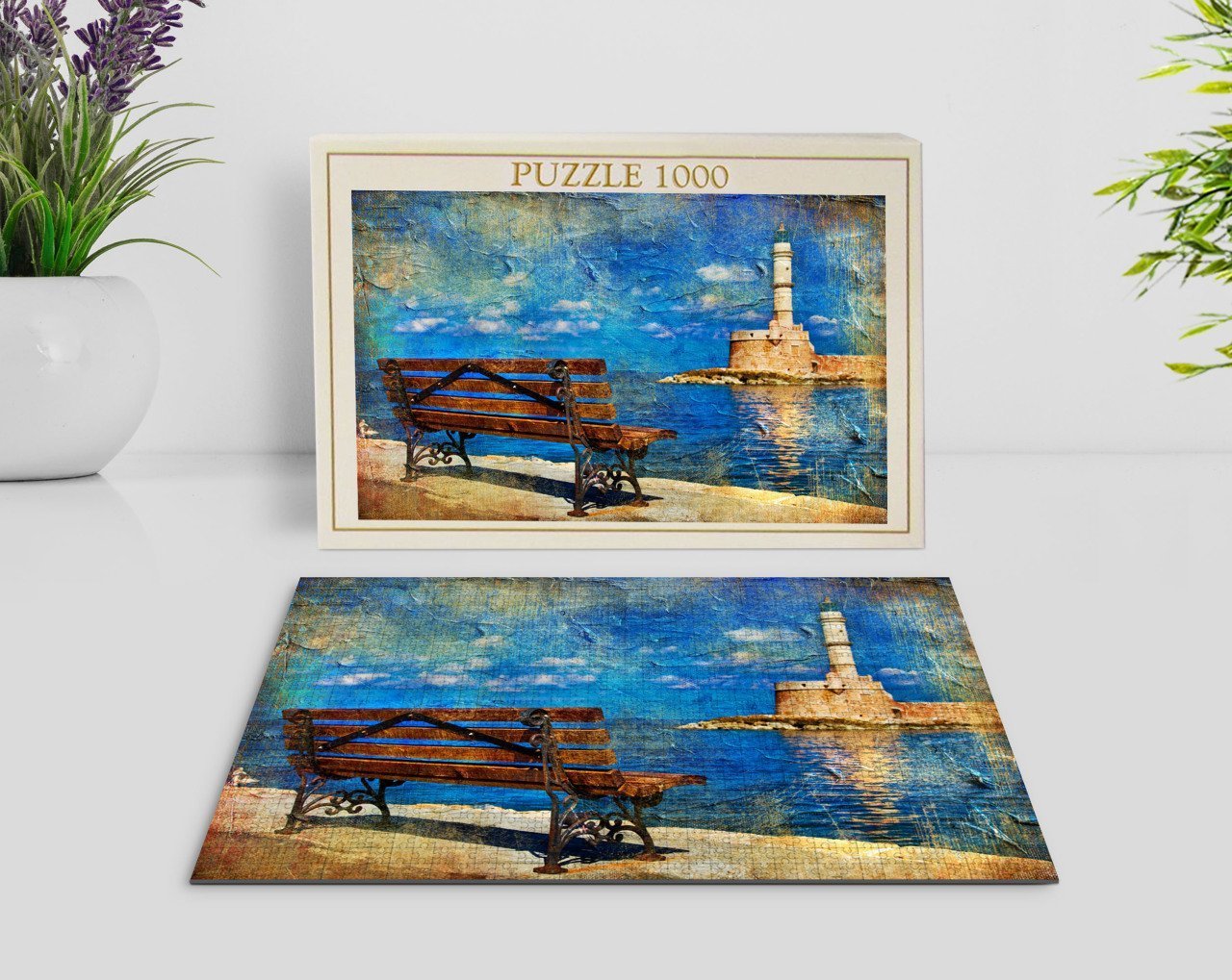BK Home Yağlıboya Tasarımlı 1000 Parça Profesyonel Puzzle-1