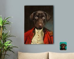 Kişiye Özel Evcil Dost Rönesans Tasarımlı Kanvas Tablo 50x70cm-2