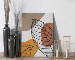 BK Home Leafs Tasarımlı Kanvas Tablo 50x70cm-3