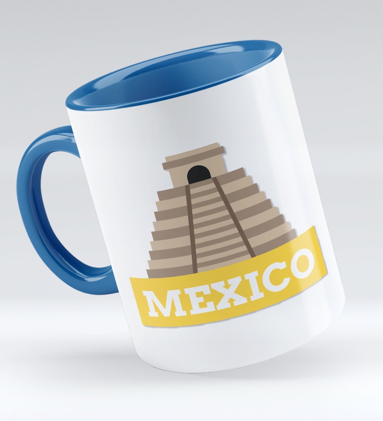 Bk Gift Mexico Tasarımlı Mavi Kupa Bardak - Model 1