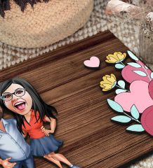 BK Gift Kişiye Özel Sevgililer Karikatürlü Kabartma Figürlü Ahşap Tablo, Duvar Dekoru,Sevgiliye Hediye,Ev Dekorasyonu,Sevgililer Günü Hediyesi-5