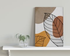 BK Home Leafs Tasarımlı Kanvas Tablo 30x50cm-3