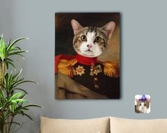 Kişiye Özel Evcil Dost Rönesans Tasarımlı Kanvas Tablo 50x70cm-1