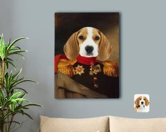 Kişiye Özel Evcil Dost Rönesans Tasarımlı Kanvas Tablo 50x70cm-1