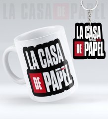 Kişiye Özel La Casa De Papel Kupa Anahtarlık Seti - 6
