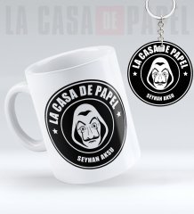Kişiye Özel La Casa De Papel Kupa Anahtarlık Seti - 5