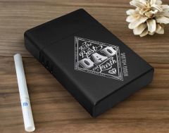 BK Gift Kişiye Özel İsimli Babalar Günü Tasarımlı Siyah Metal Sigara Tabakası ,Babalar Günü Hediyesi , Babaya Hediye , Sigara Tabakası-3