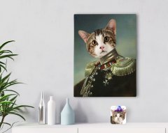 Kişiye Özel Evcil Dost Rönesans Tasarımlı Kanvas Tablo 30x50cm-3