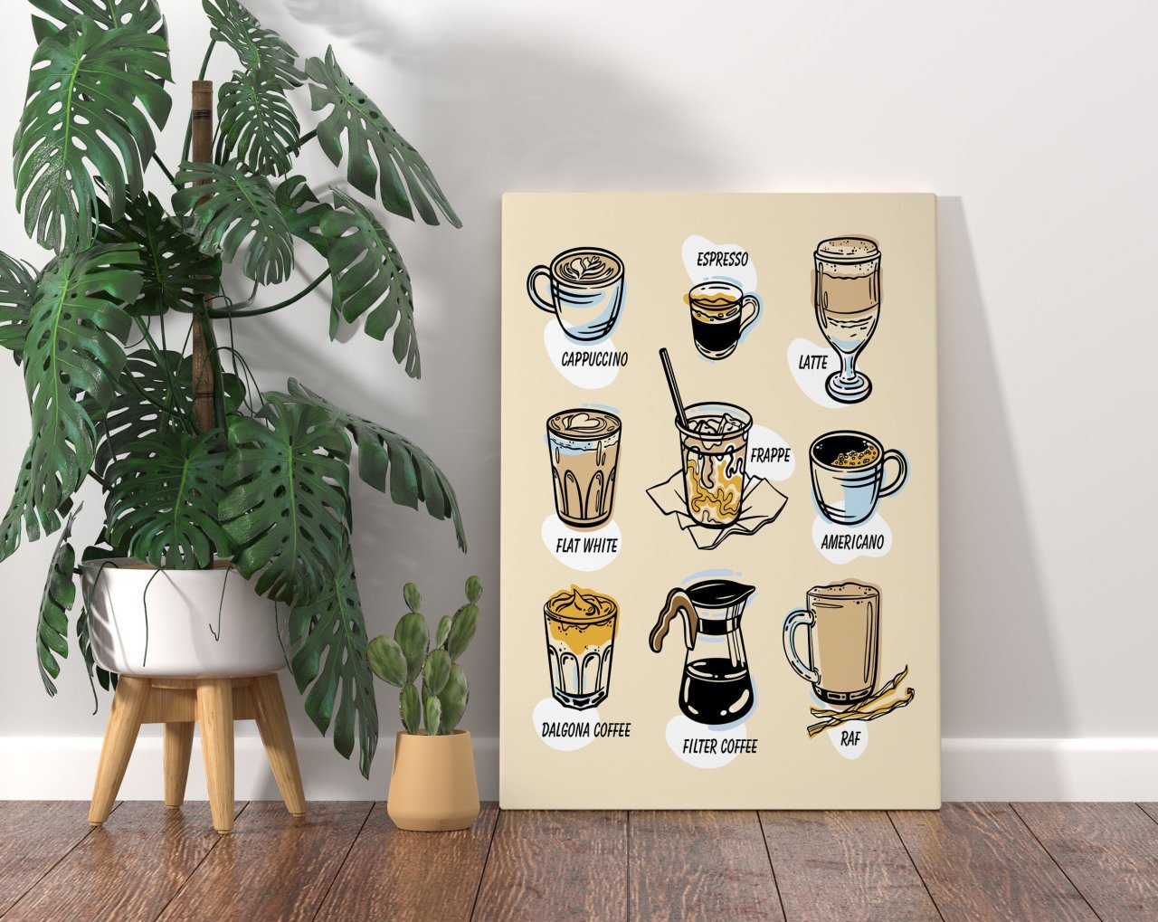BK Home Coffee Tasarımlı Kanvas Tablo 70x100cm-23
